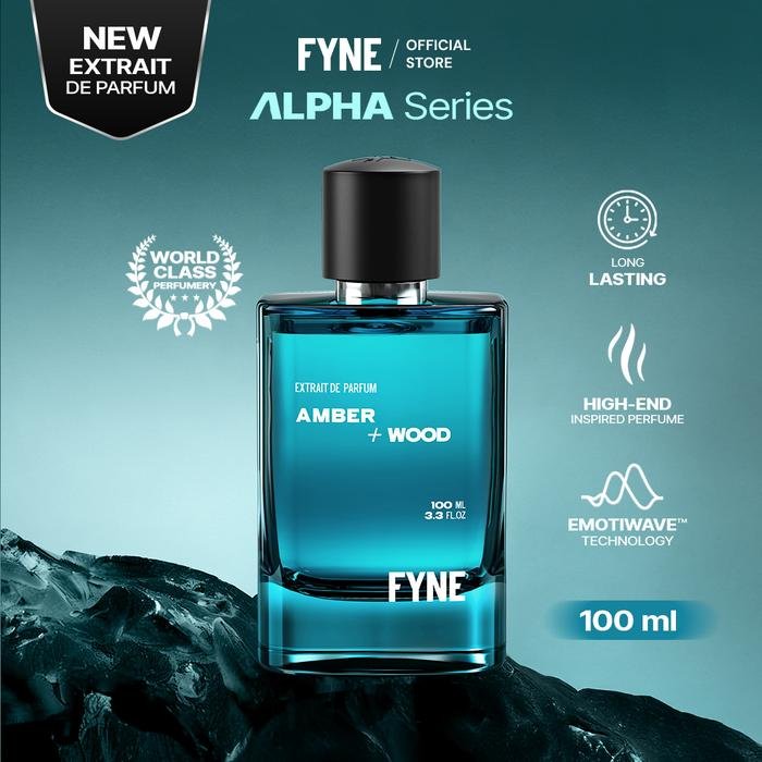 Promo [NO.1 PARFUM TERLARIS] FYNE Amber Wood  Extrait De Parfum 100ml -Parfum Cowok Elegan & Maskulin, Aroma Kayu Hangat, Wangi Gentleman Berkelas, Parfum Pria Dewasa, Warm & Sophisticated Scent, Cocok untuk Daily, Kantor, Dinner & Acara Spesial di we are
